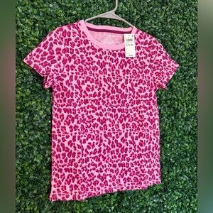 Epic Threads Pink & Dark Pink Leopard Print Short Sleeve Tee